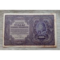 Werty71 Польша 1000 огромных марок польских 1919 Костюшко не злотых банкнота
