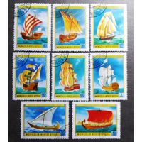 Марки Монголия 1981 год Парусники