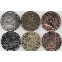 Набор из 3-х жетонов Санкт-Петербург Петропавловская крепость Медный всадник в разных металлах