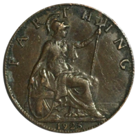 Великобритания 1 фартинг, 1925