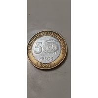 Доминиканская республика 5 песос 1997