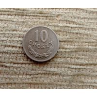 Werty71 Польша 10 грошей 1949 Никель