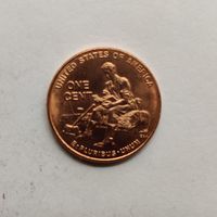 США 1 цент 2009 г. 200 лет со дня рождения Авраама Линкольна - Юность в Индиане