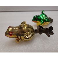 Игрушка ёлочная Жабка, стекло. СССР