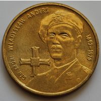 Польша 2 злотых 2002 год "110 лет со дня рождения Владислава Андерса"