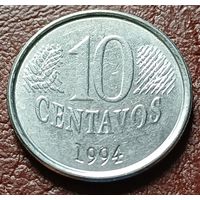 Бразилия 10 сентаво, 1994    ( 1-6-6 )
