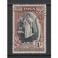 Тонга 1944** Королева Салоте из династии Тупоу, 25 лет вступления на престол Mi#86