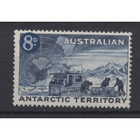 Австралийская антарктическая территория / Australian Antarctic territory (AAT) 1957 ** надпечатка 8d