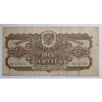 Польша 5 злотых 1944  (серия BК)