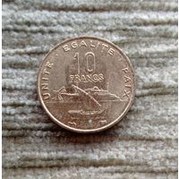 Werty71 Джибути 10 франков 1996 Корабль
