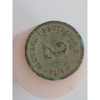 2 пфеннига 1915  год Германия  Буква  F или E ? лот 44