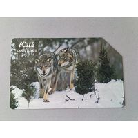 Телефонная карта. Волки. Польша