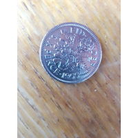 Монеты. Великобритания 6 пенс 1955 г.