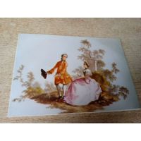 Открытка ЖАНРОВАЯ СЦЕНА НАРИСОВАННАЯ НА ФАРФОРЕ МЕДВЕДЕВ.ОК 1765 Б.Г.ХОЙЕР НАЦИОНАЛЬНЫЙ МУЗЕЙ В ВАРШАВЕ