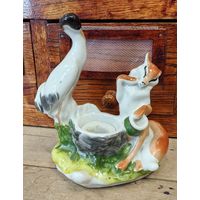 Чернильница "Лиса и журавль", ЛЗФИ, с дефектами