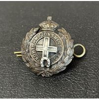 КОКАРДА (ЭМБЛЕМА) ОФИЦЕРА НОРТГЕМПТОНШИРСКОГО ПОЛКА БРИТАНСКОЙ АРМИИ. БРОНЗА+СЕРЕБРО. ТОРГИ С РУБЛЯ!!!