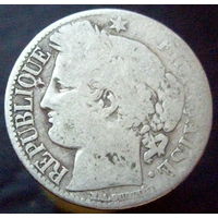 1 франк периода 1871,1872 (3) серебро