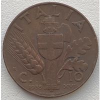 Италия 10 чентезимо 1938 г.