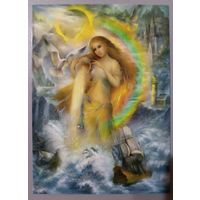 Водолей. Чистотина Евгения. Авторская открытка, глянец