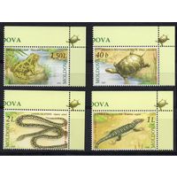 Молдова 2005. Фауна. Лягушка, черепаха, ящерица, змея. 4 марки (245)