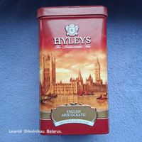 Жестяная банка из-под чая HYLEYS ENGLISH ARISTOCRATIC TEA. ПРОДАЮ.
