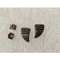 Серьги пуссеты Клык, 925. СССР