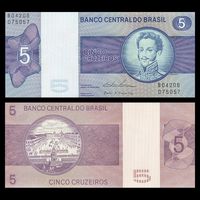 Бразилия 5 крузеиро образца 1970 года UNC p192c