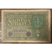 Банкнота 50 марок 1919 год. Веймарская республика.
