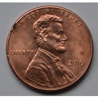 США, 1 цент 2016 г.