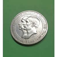 Германия. 3 марки. 1911 год. Бреславский университет. Отличное состояние! Серебро