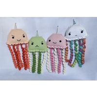 Эмоциональные медузы Игрушка мягкая плюшевая амигуруми медуза интерьер ручная работа handmade кукла