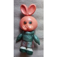 Заяц игрушка СССР целлулоид колкий пластик