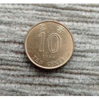 Werty71 Гонконг 10 центов 1994 цветок Баухиния Блеск