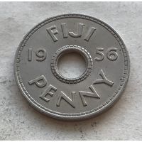 Фиджи 1 пенни 1956 Елизавета II - тираж 230.000