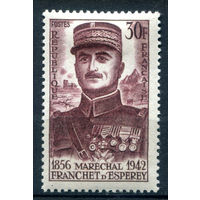 Франция - 1956г. - Луи Франше Д'Эспери, генерал - 1 марка - полная серия, MH [Mi 1092]. #2-Fr-35-A-2