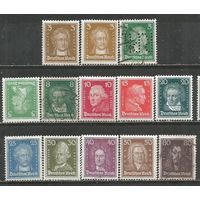 Германия. Знаменитые немцы. 1926г. Mi#385-97. Серия.