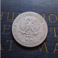 20 злотых 1977 Польша Марсель Новотко #01