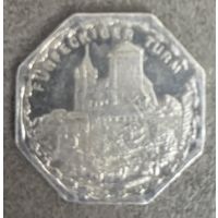 Германия Нюрнберг нотгельд 20 пфеннигов 1919 год. Пятиугольная башня. трамвайный жетон