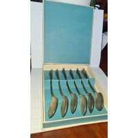 С 1 РУБЛЯ ! ЛОТ 6 ЛОЖЕК В КОРОБКЕ СССР СЕРЕБРО 119,7 гр. 916 проба