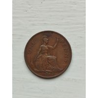 1 пенни Великобритания 1947 год . Георг 6.