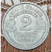 Монета. Франция. 2 франка 1950 год.