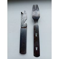 Вилка и открывашка из походного,немецкого набора.