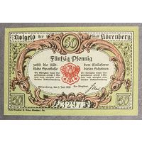 Нотгельд Норенберг 50 пфеннигов 1920 год. Веймарская республика.