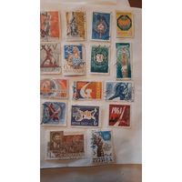 Сборка марок СССР - разные исторические события 16 штук 60-х-70-80-х гг. все вместе