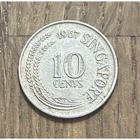 Сингапур 10 Центов 1967г.