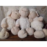 Плюшевые овечки белые 35 см Nici(Германия)одним лотом 3 ед.