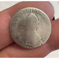 Полуполтинник Екатерина II MMD EI Серебро
