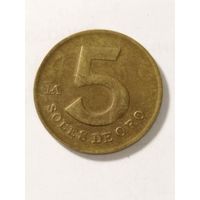Перу 5 соль де оро 1980