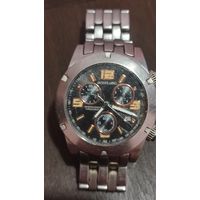 Часы  JACOUES FAREL . Рабочий хронограф. Небольшой скол на 15.30.