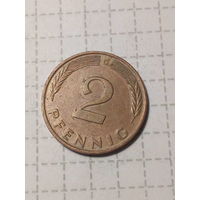 2 пфеннига ФРГ  1988 D год